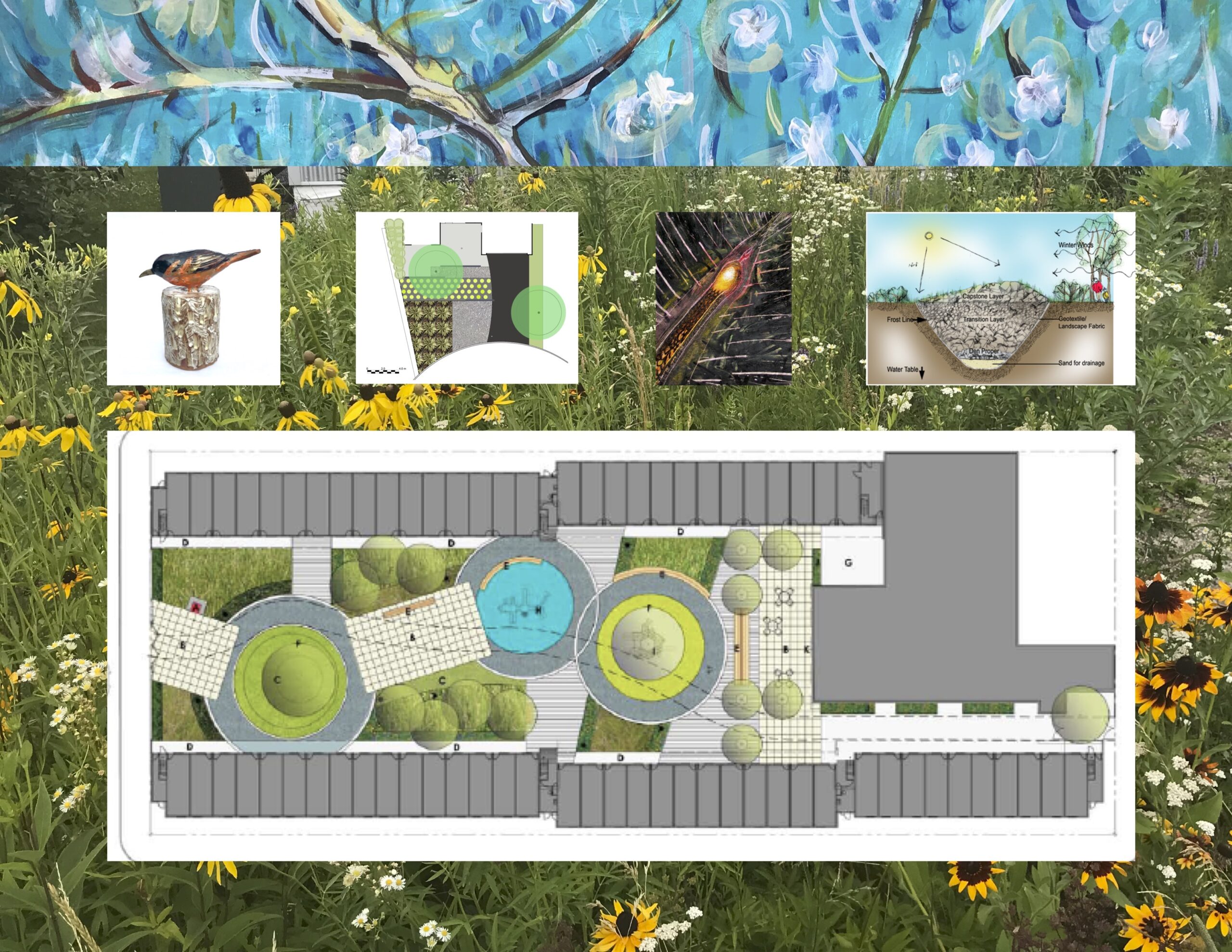 Image showing designs for habitat, landscape architecture, ecological art.